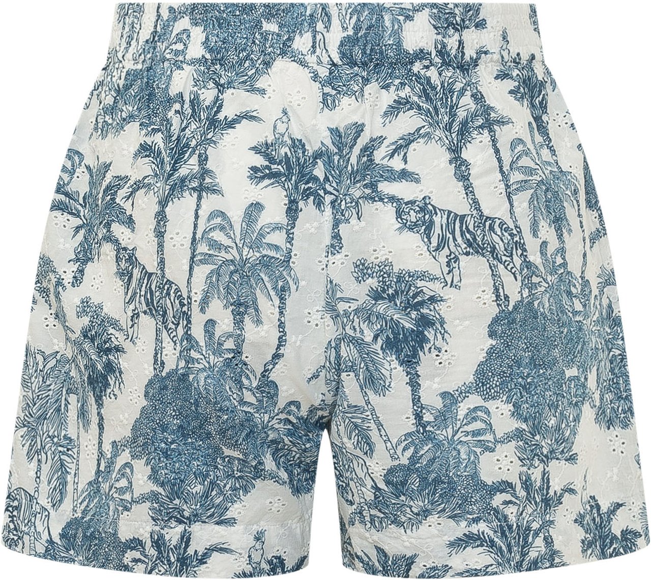 MC2 Saint Barth Shorts con Stampa Toile Tropicale Blauw