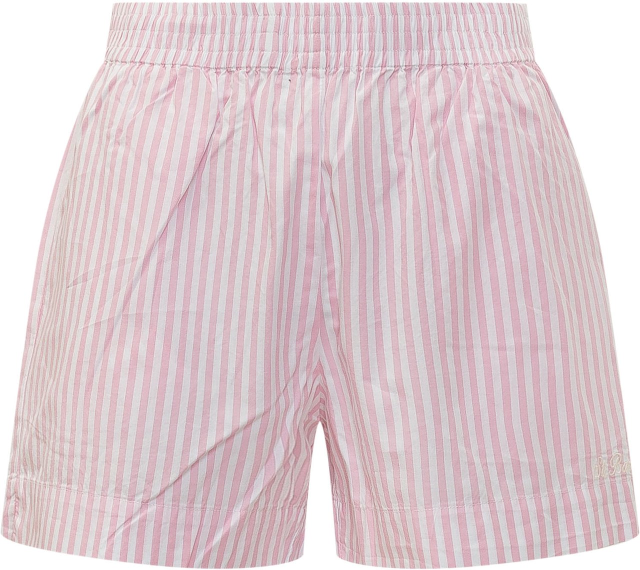 MC2 Saint Barth Shorts a Righe Rosa con Vita Elasticizzata Roze