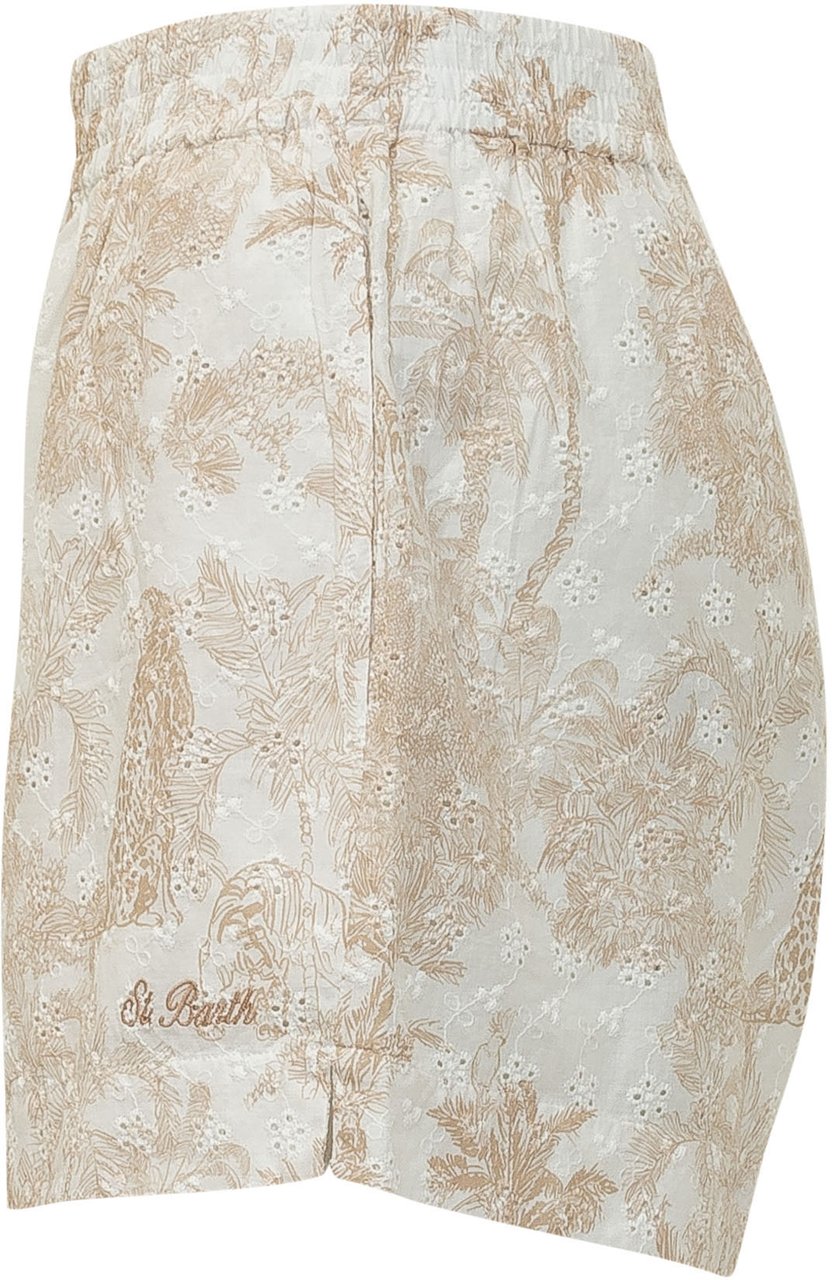 MC2 Saint Barth Shorts con Stampa Toile Tropicale Wit