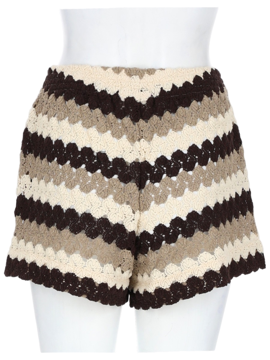 MC2 Saint Barth Multicolor Crochet Scalloped Cotton Shorts Bruin