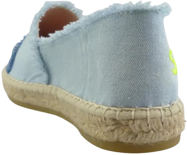 MC2 Saint Barth Espadrillas in Tela Denim Ricamate Blauw