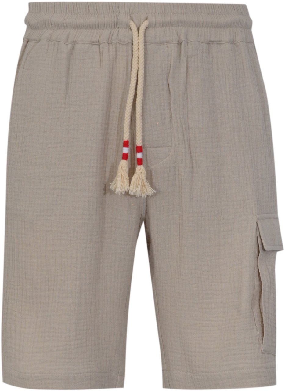 MC2 Saint Barth Shorts Cotton Goffer 10H Grain Taupe