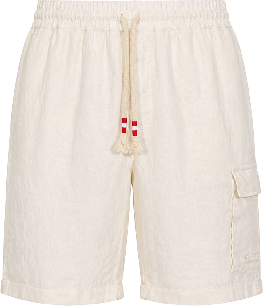 MC2 Saint Barth Shorts Linen 10L Cream Wit