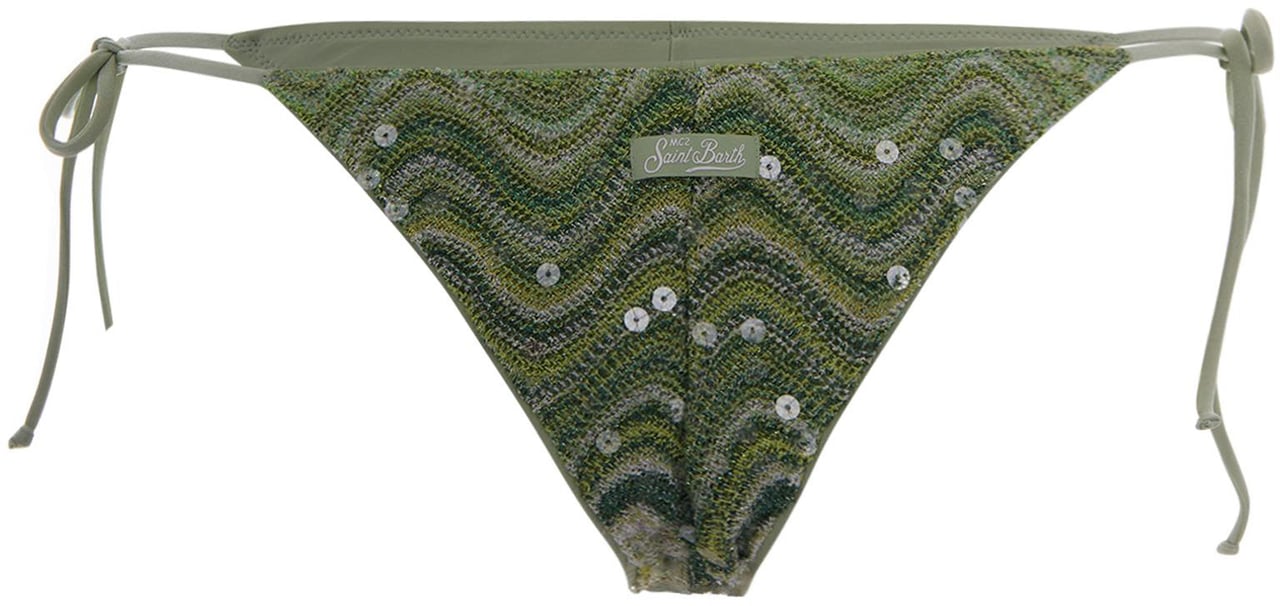 MC2 Saint Barth Sea Clothing Rachel Paillettes Sea Wave Sof Donkergroen
