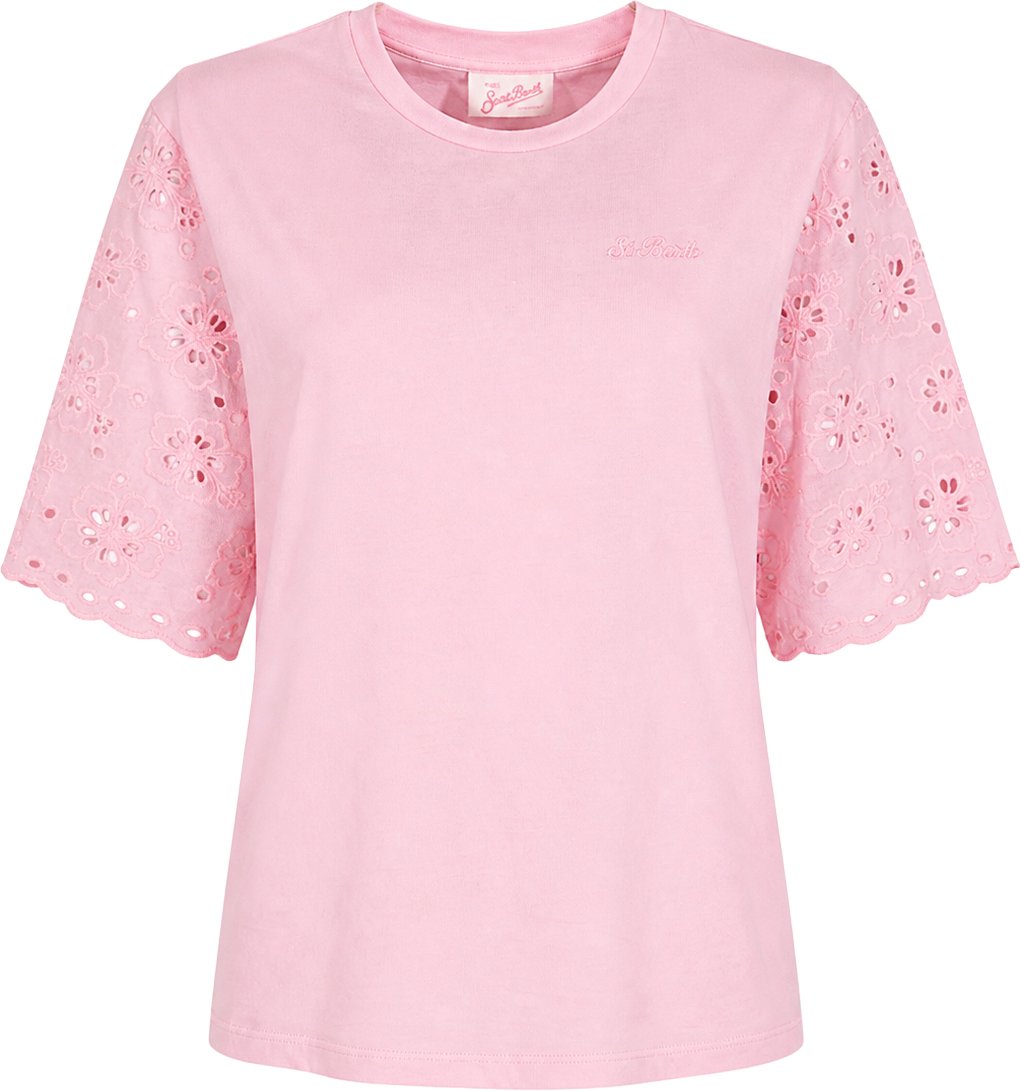 MC2 Saint Barth T-Shirts And Polos Sangallo Hibiscus Flower Roze
