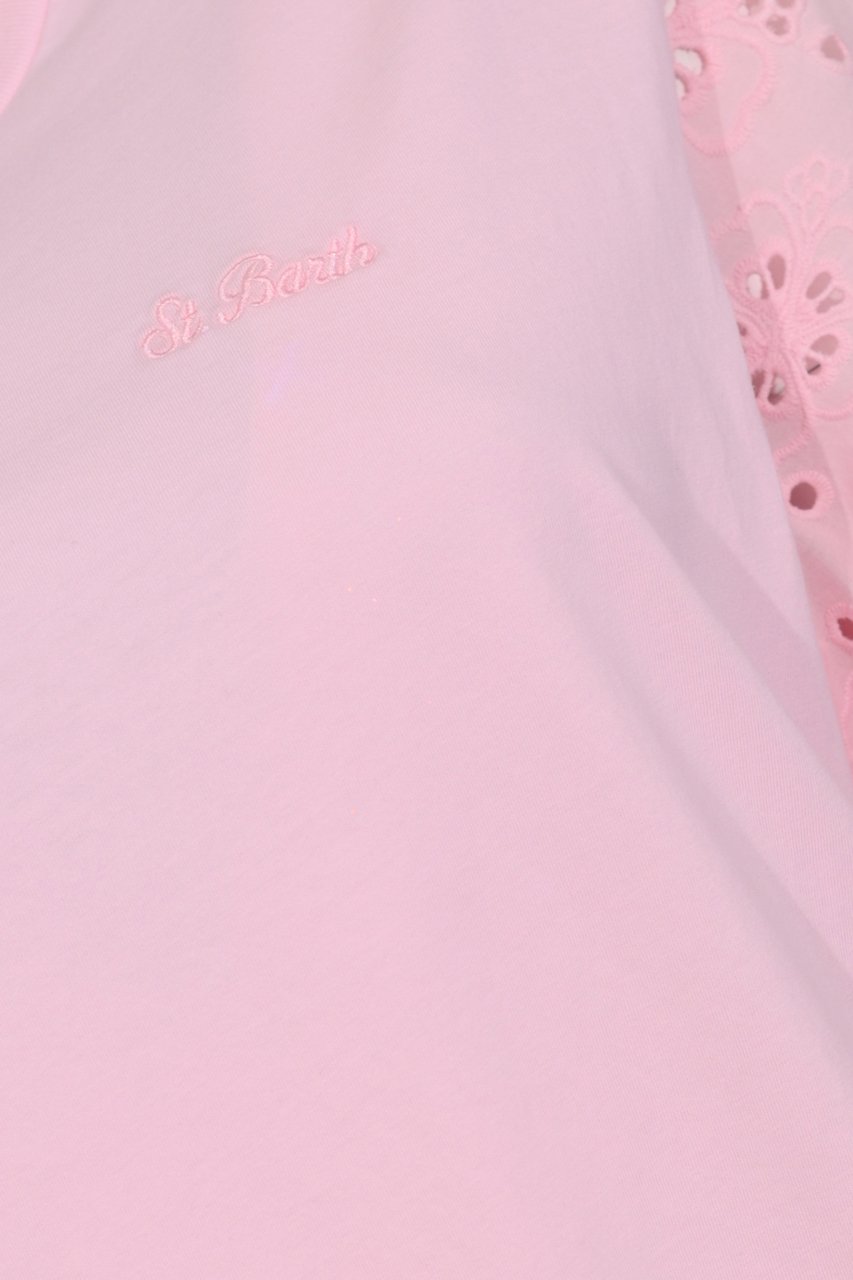 MC2 Saint Barth T-Shirts And Polos Sangallo Hibiscus Flower Roze