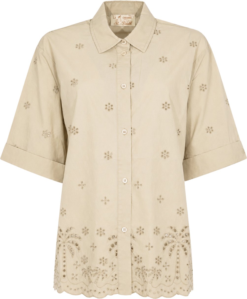 MC2 Saint Barth Shirts Sangallo Palms Embry 11 Beige