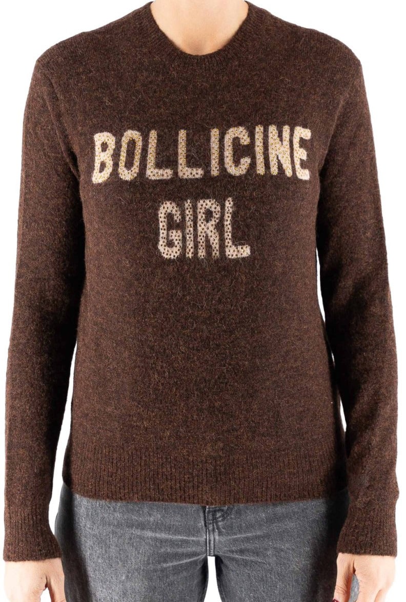 MC2 Saint Barth Alpaca Sweatshirt with Unique 'Bollicine Girl' Print Grijs