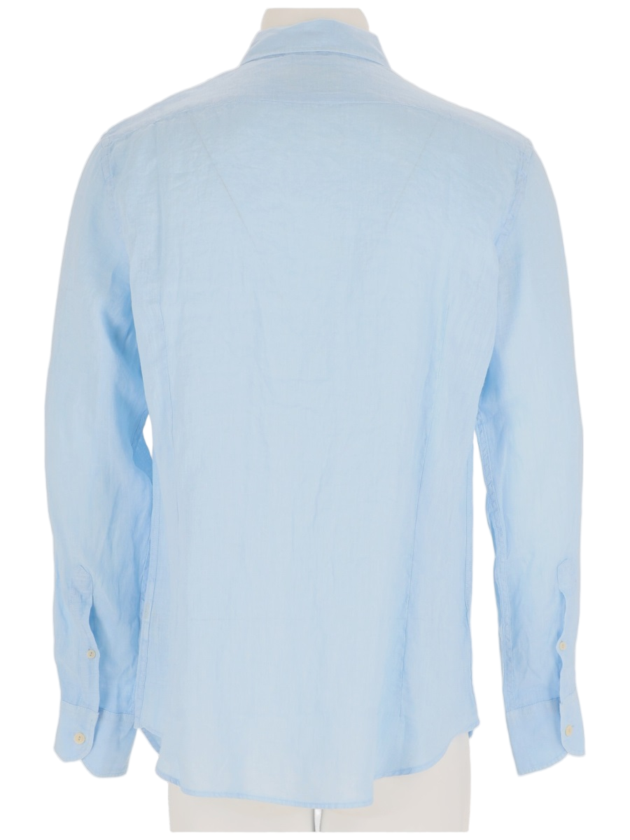 MC2 Saint Barth Pamplona Linen Casual Shirt Blauw
