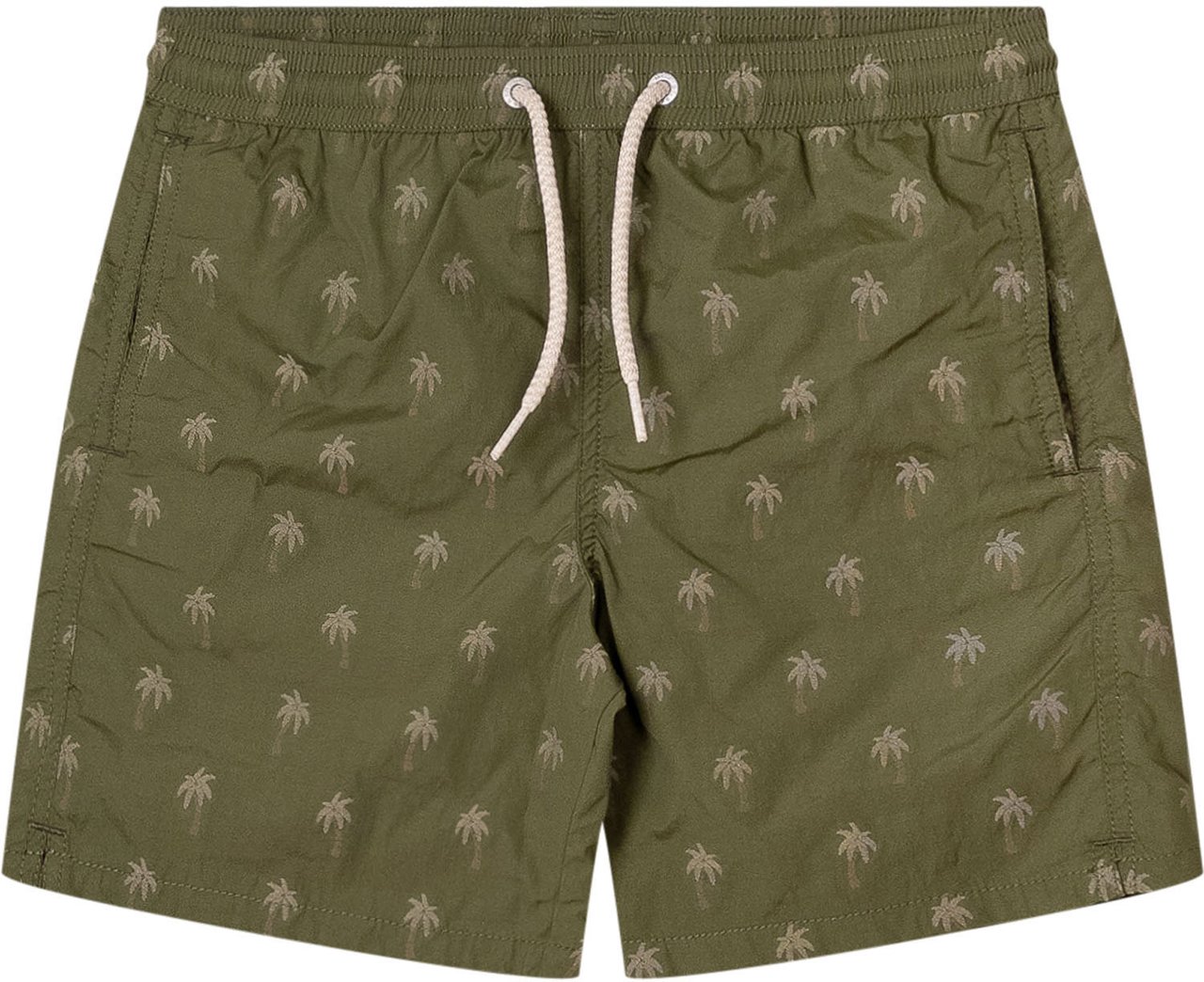 MC2 Saint Barth Costume Patmos con Stampa Palme Donkergroen