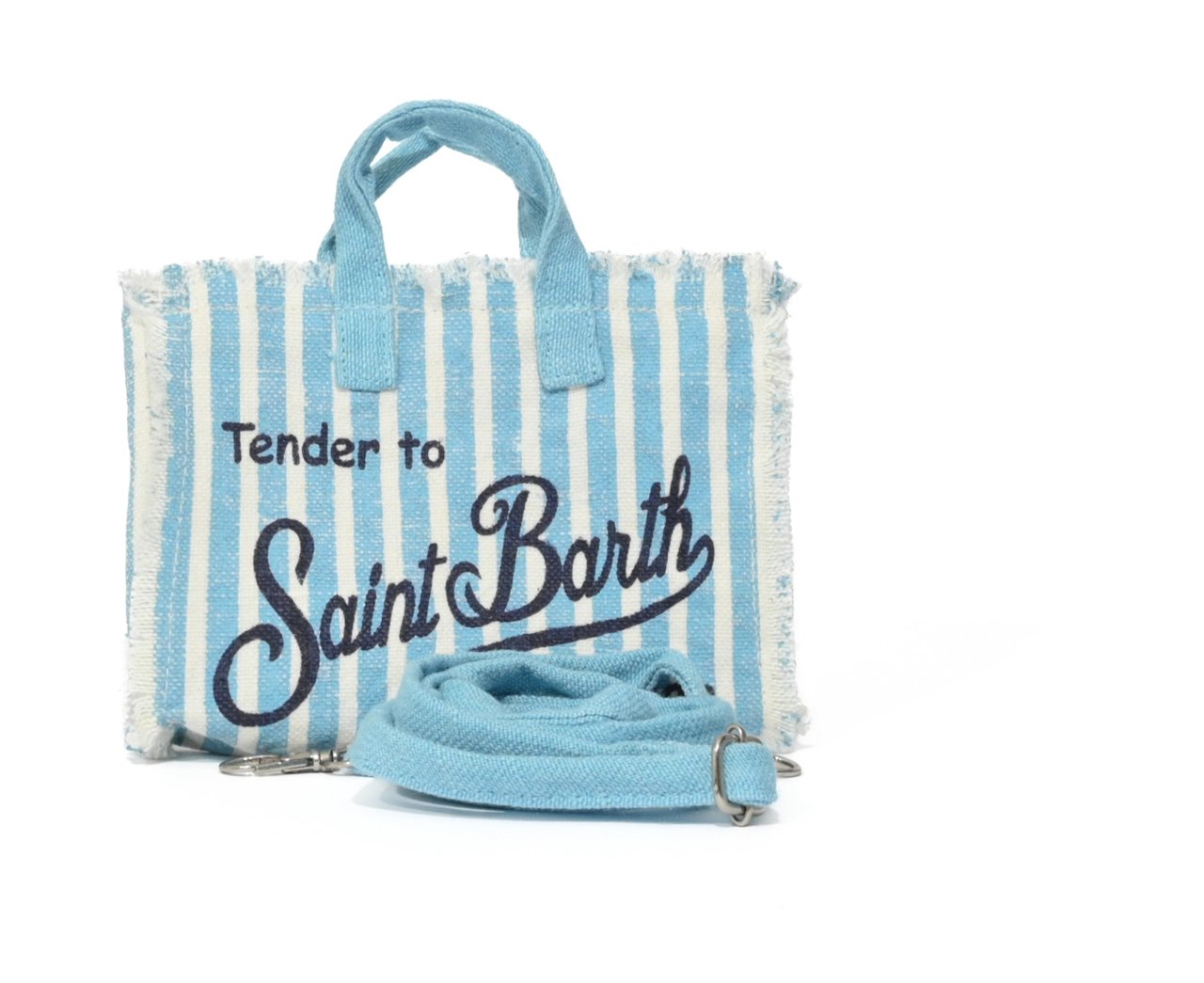 MC2 Saint Barth Bags Linen Stripes V 31 Lichtblauw