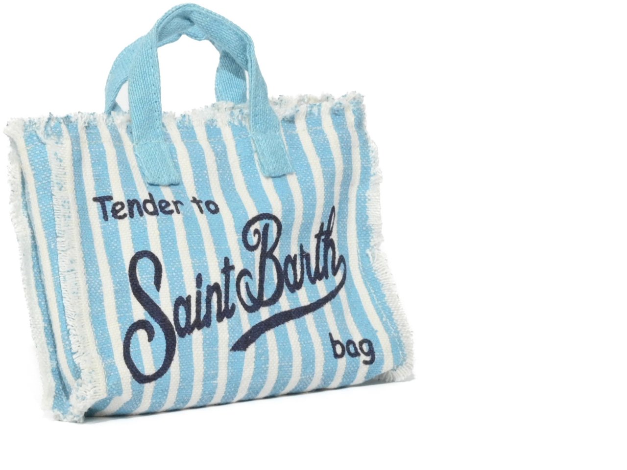 MC2 Saint Barth Bags Linen Stripes V 31 Lichtblauw
