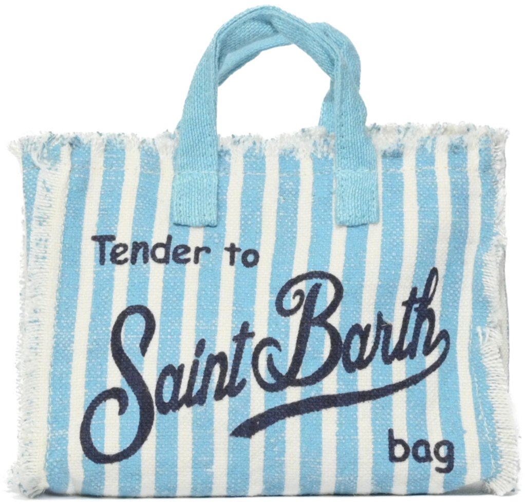MC2 Saint Barth Bags Linen Stripes V 31 Lichtblauw