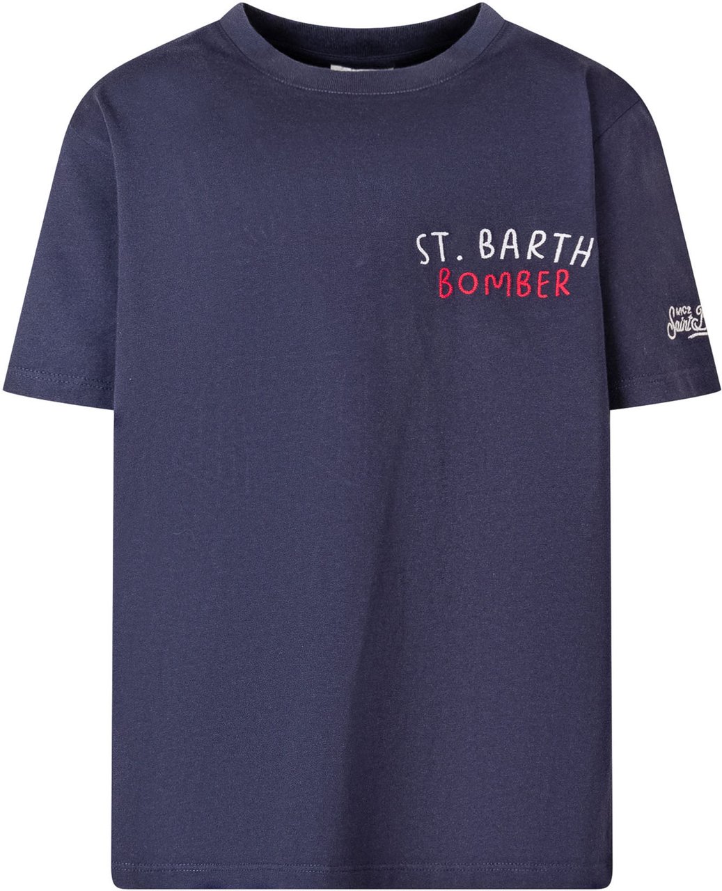 MC2 Saint Barth T-shirt Portland con Stampa Scritta Navy