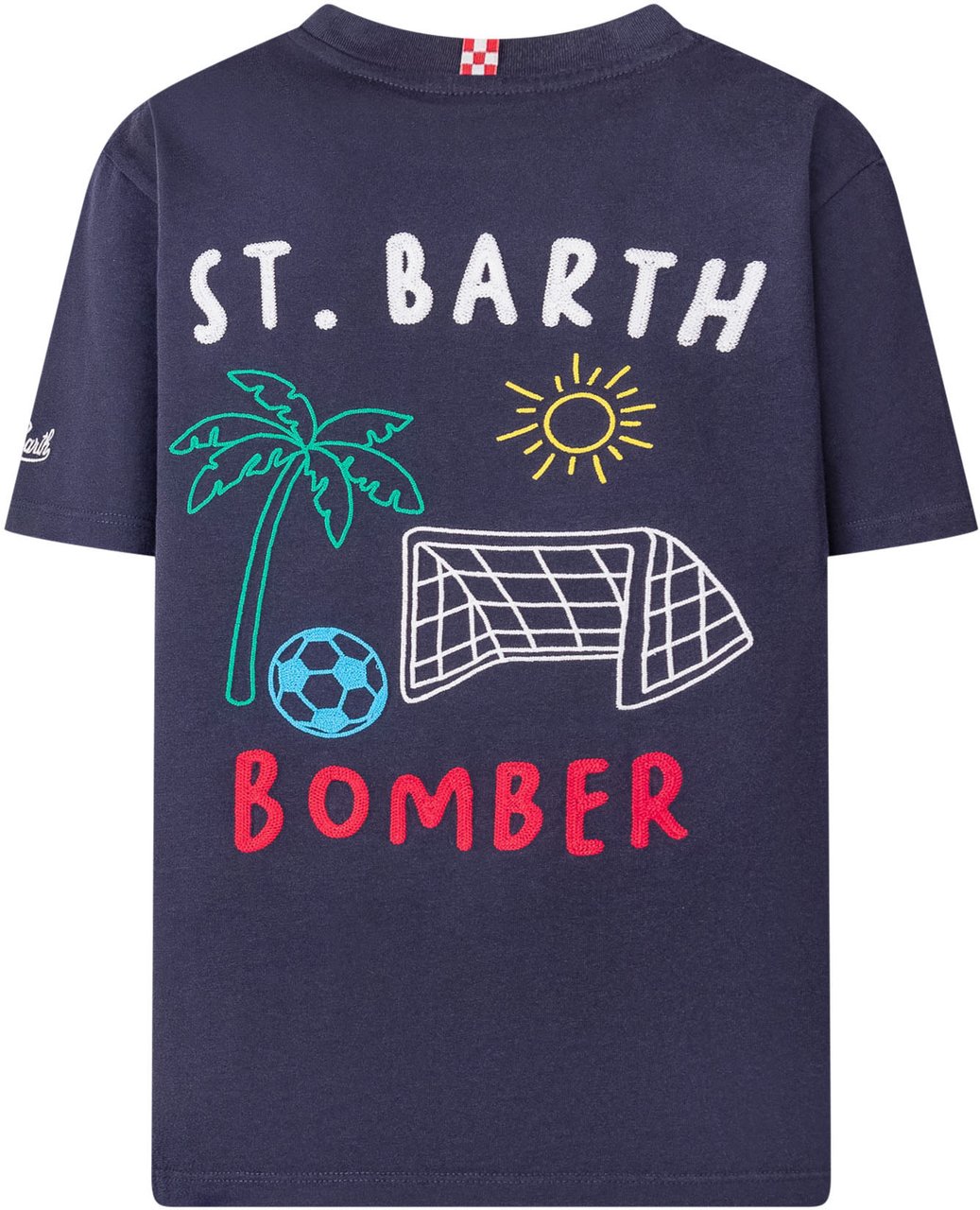 MC2 Saint Barth T-shirt Portland con Stampa Scritta Navy