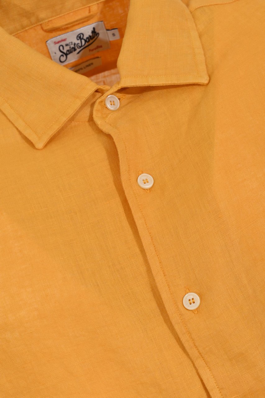 MC2 Saint Barth Shirts Linen 96 Mustard Oranje