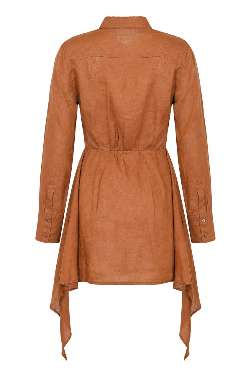 MC2 Saint Barth Dresses Linen 18 Brown Beige