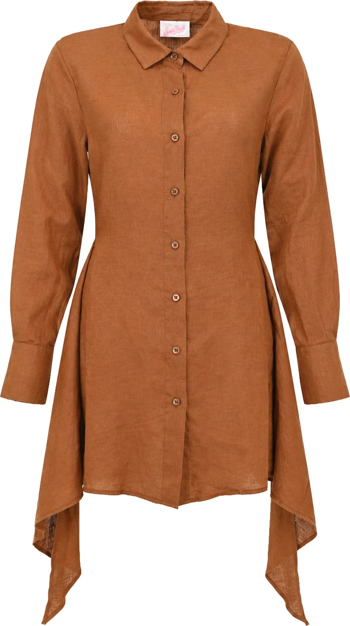MC2 Saint Barth Dresses Linen 18 Brown Beige