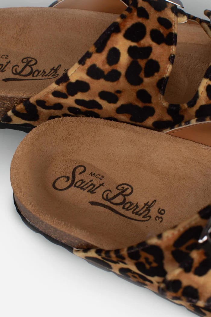 MC2 Saint Barth Sandals Leopard Beige