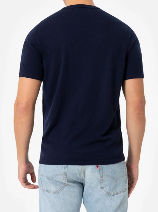 MC2 Saint Barth Navy Blue Scott Crewneck T Shirt Blauw