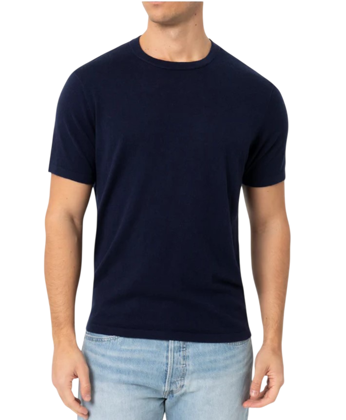 MC2 Saint Barth Navy Blue Scott Crewneck T Shirt Blauw