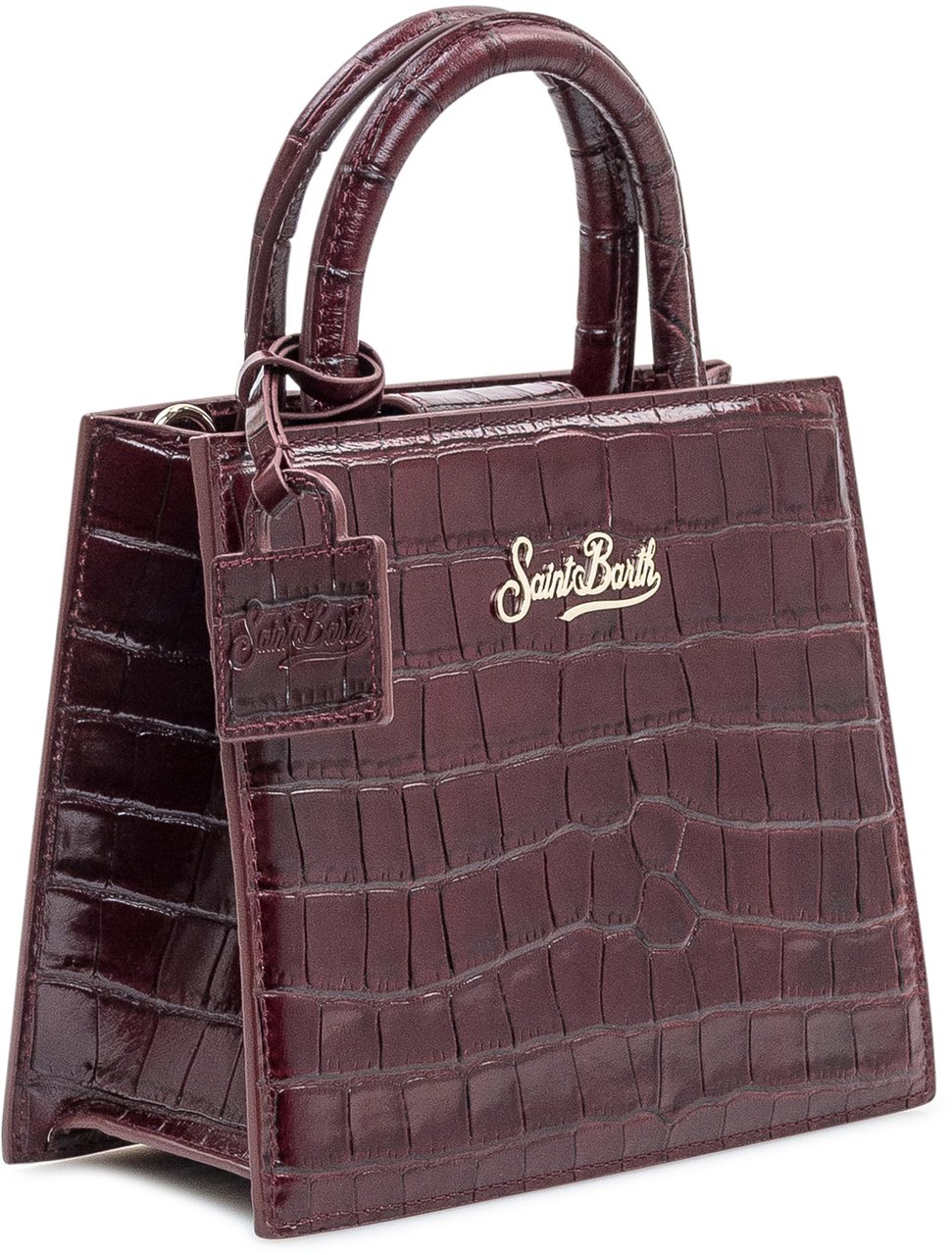 MC2 Saint Barth MC2 Saint Barth Borsa Shop Bah Mini Effetto Coccodrillo Rood