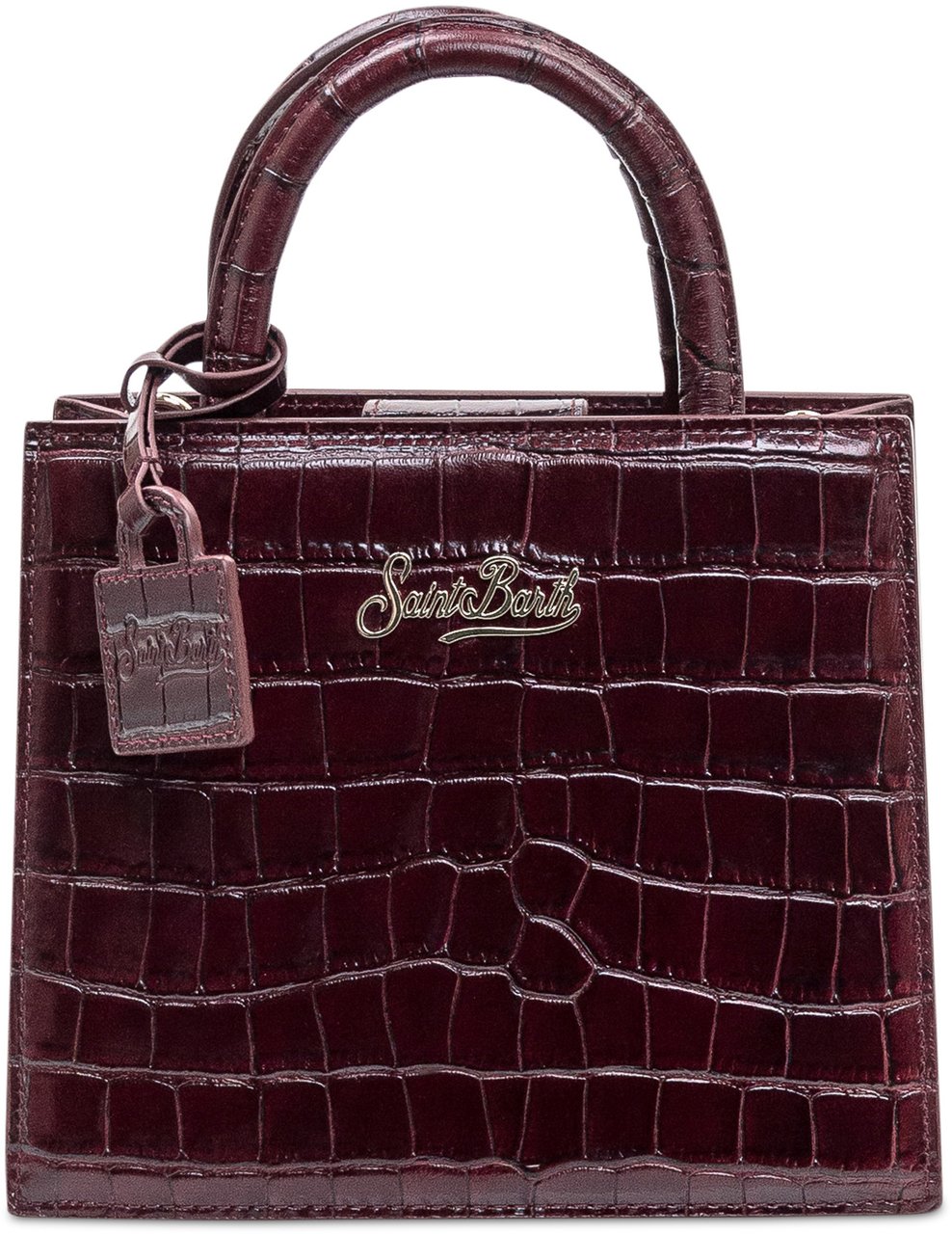 MC2 Saint Barth MC2 Saint Barth Borsa Shop Bah Mini Effetto Coccodrillo Rood