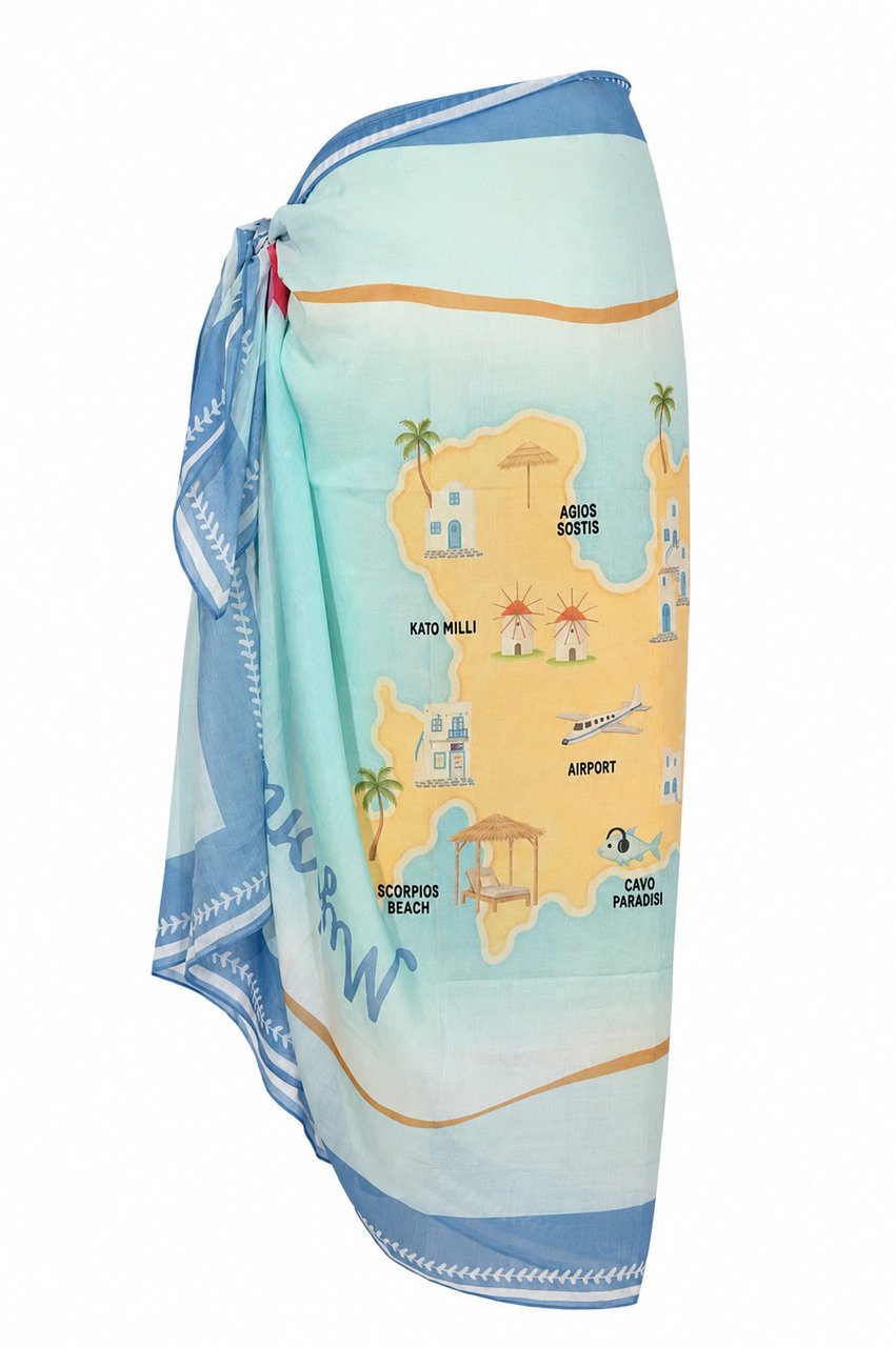 MC2 Saint Barth Skirts Silk Voile Mykonos 3631 Lichtblauw