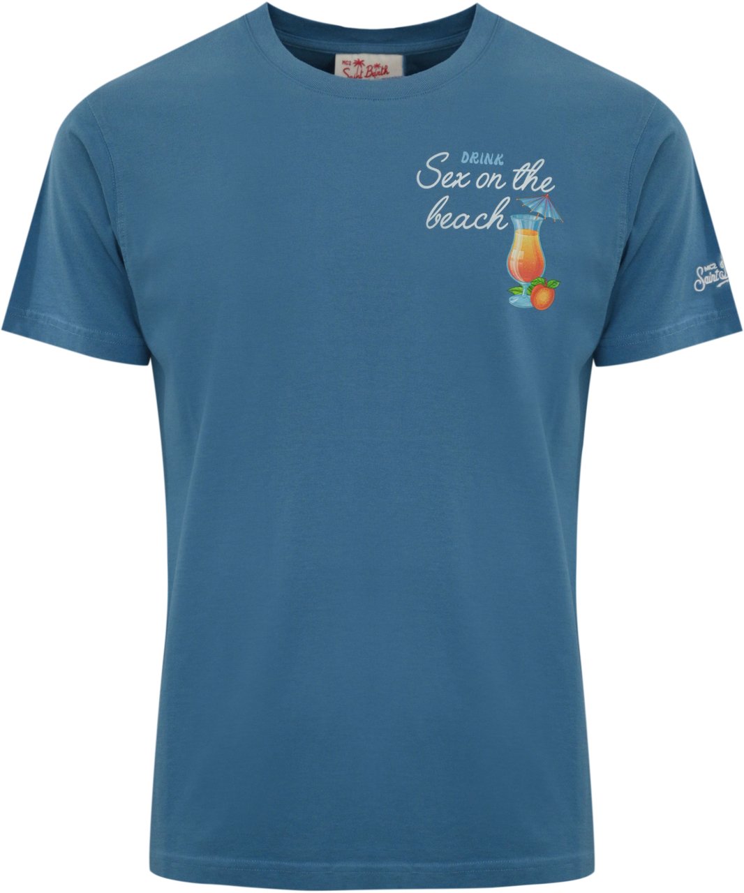 MC2 Saint Barth T-Shirts And Polos Light Blue Blauw