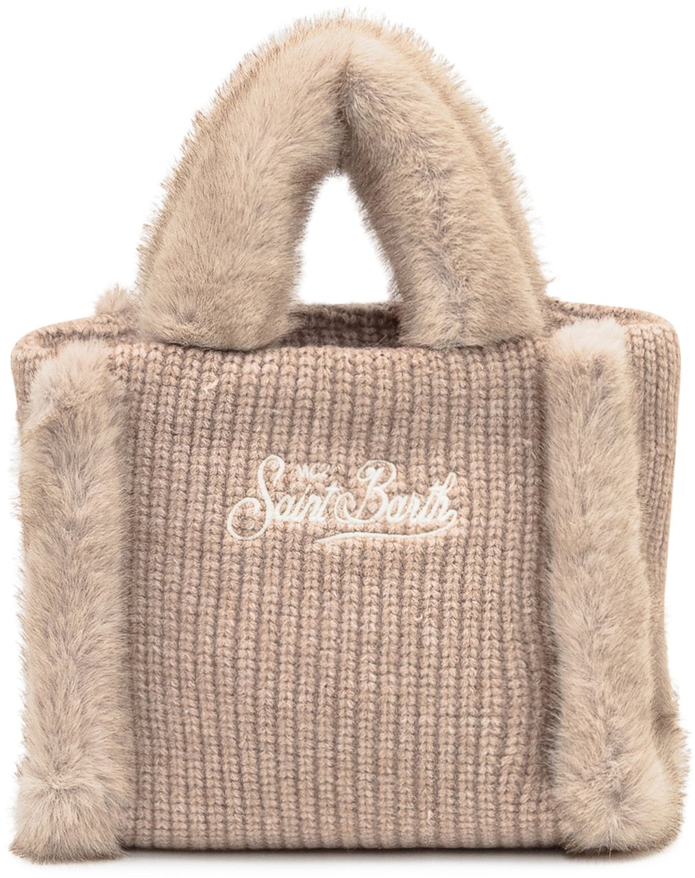 MC2 Saint Barth Borsa Beige con Pelliccia Saint Barth Beige