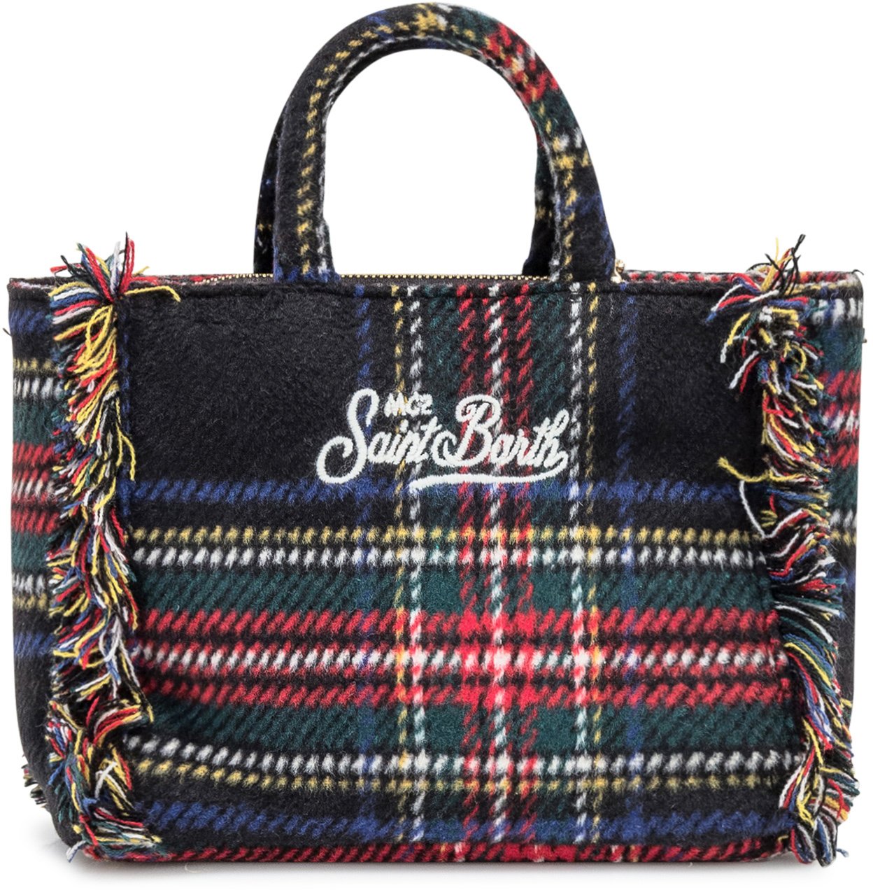 MC2 Saint Barth MC2 Saint Barth Borsa Vanity Mini Wool Tartan con Ricamo Divers