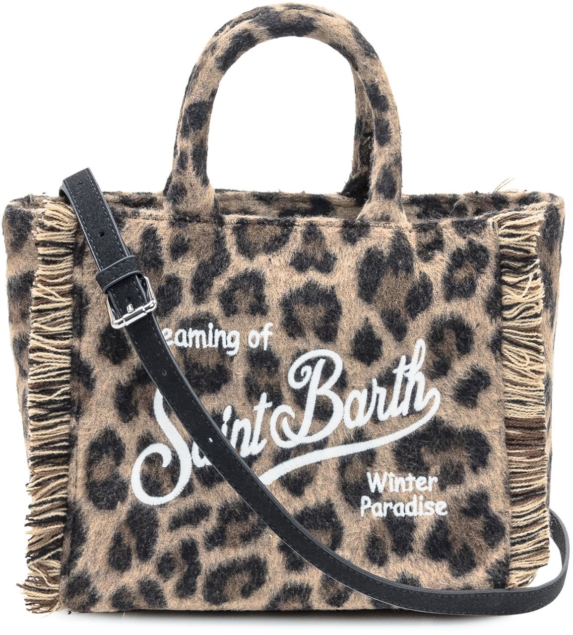 MC2 Saint Barth Borsa Vanity Mini Felt Leopard Saint Barth Bruin