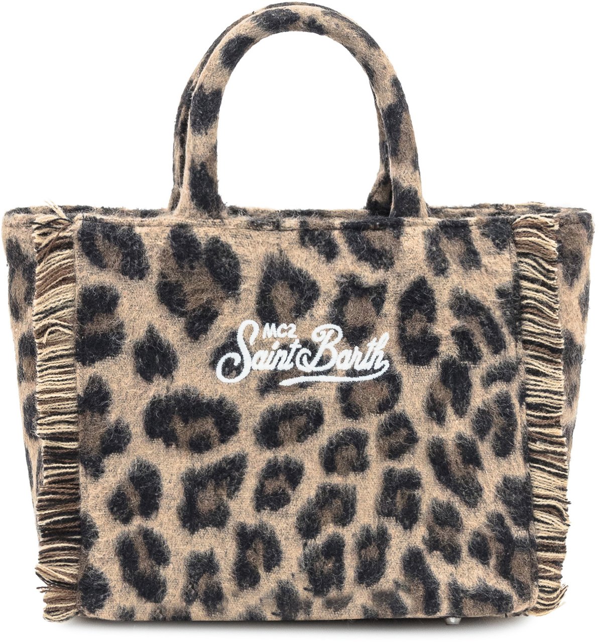 MC2 Saint Barth Borsa Vanity Mini Felt Leopard Saint Barth Bruin