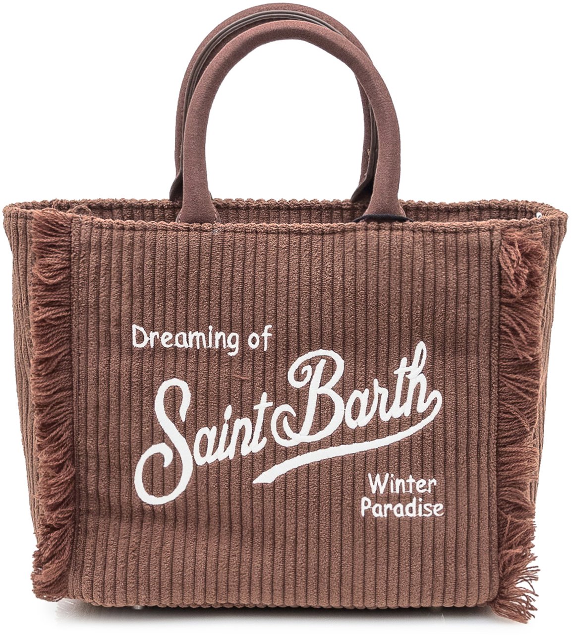 MC2 Saint Barth Borsa in Velluto a Coste Marrone Saint Barth Bruin