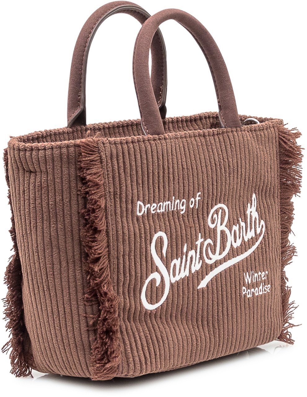 MC2 Saint Barth Borsa in Velluto a Coste Marrone Saint Barth Bruin