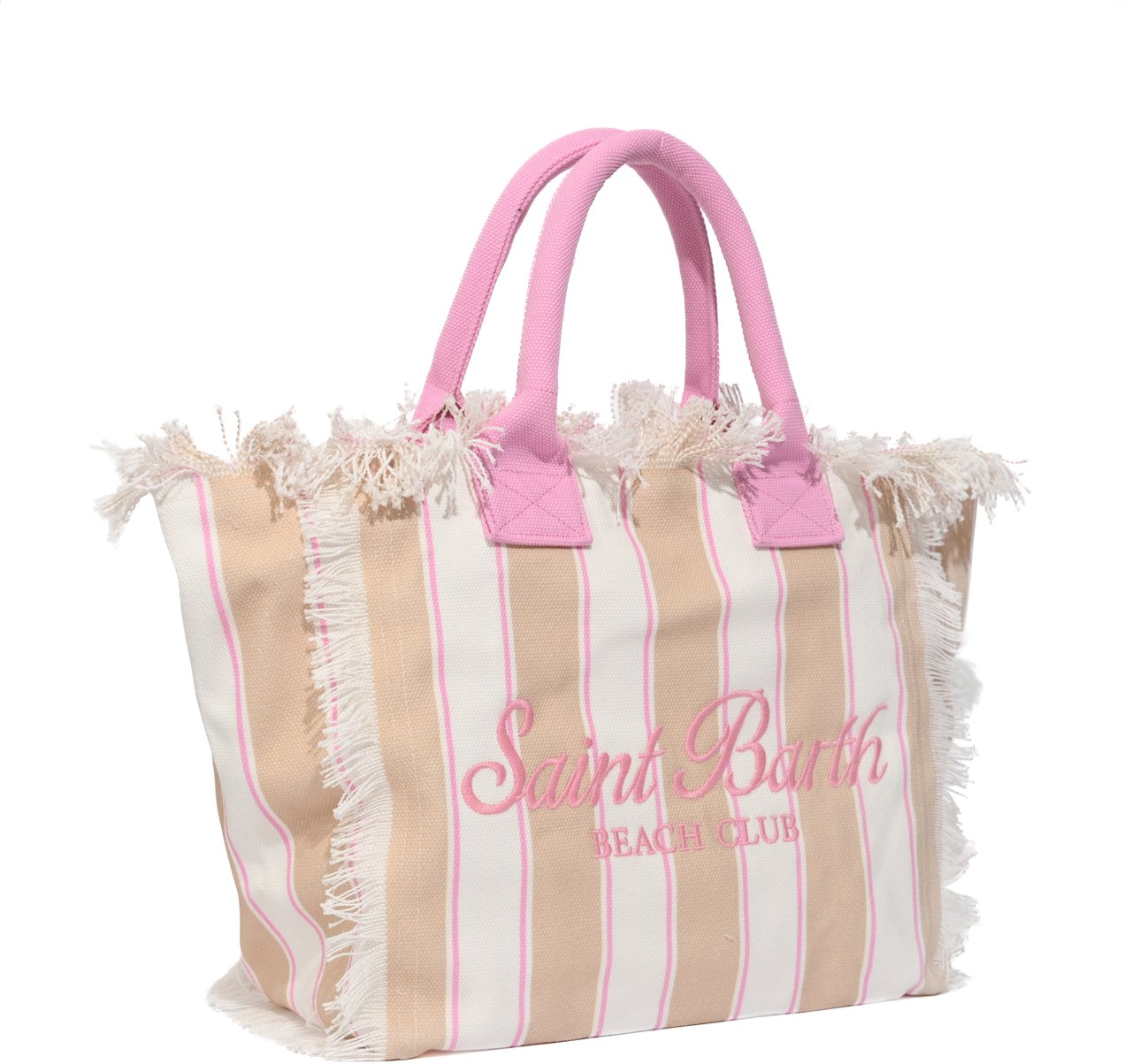 MC2 Saint Barth Bags Sb Beach Stripes 1121 Emb Beige