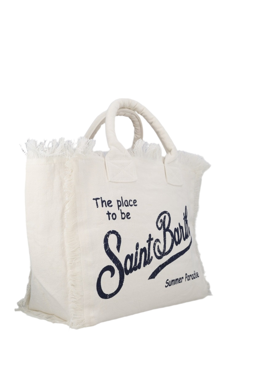 MC2 Saint Barth Off-White Frayed Edges Tote Bag Wit