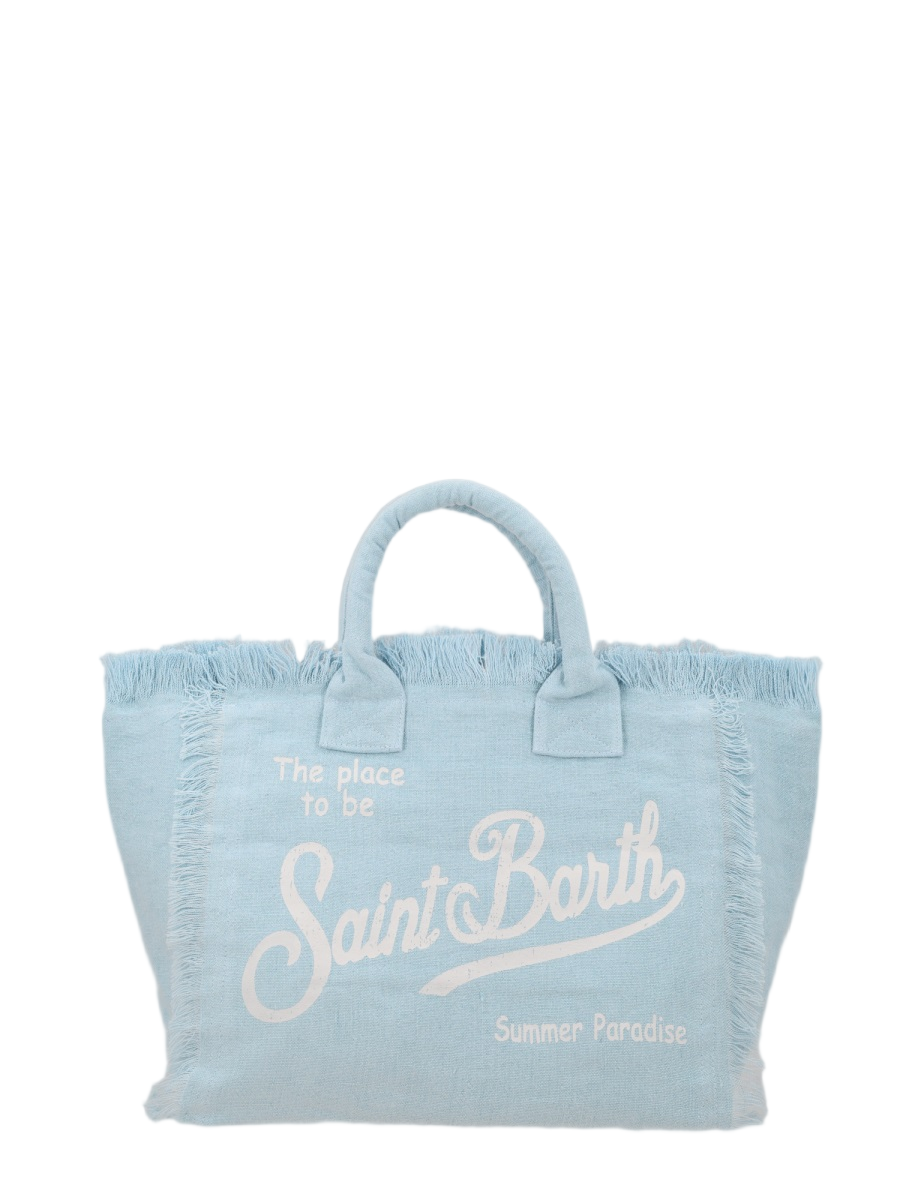 MC2 Saint Barth Baby Blue Fringed Tote Bag Blauw