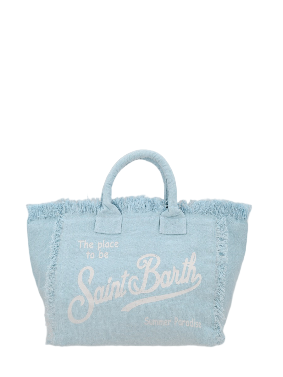 MC2 Saint Barth Baby Blue Fringed Tote Bag Blauw