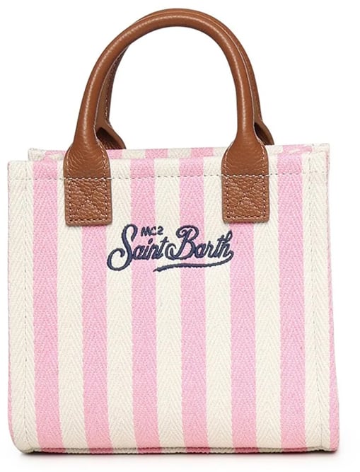 MC2 Saint Barth Bags Hb Stripes Leather 2119 Emb Roze