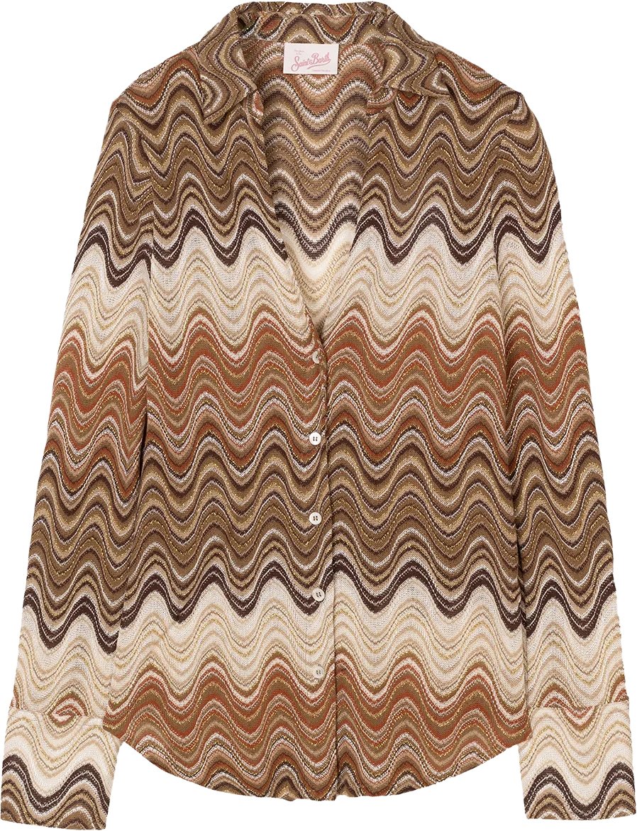 MC2 Saint Barth Shirts Rachel Sea Wave 18 Bruin