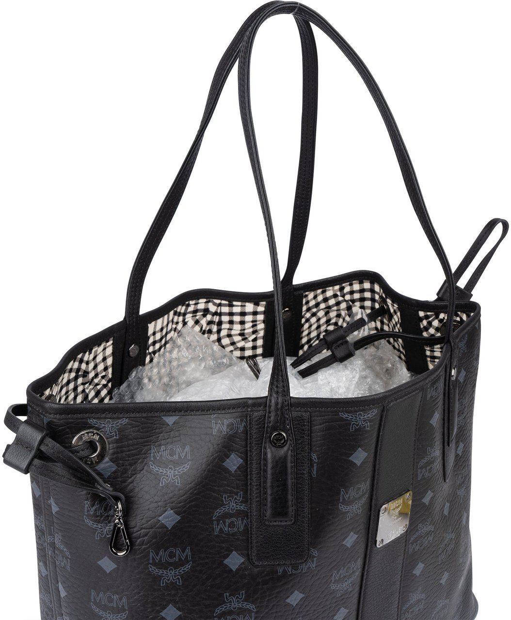 MCM MCM Black Visetos Monogram Liz Reversible Shoulder Bag Zwart