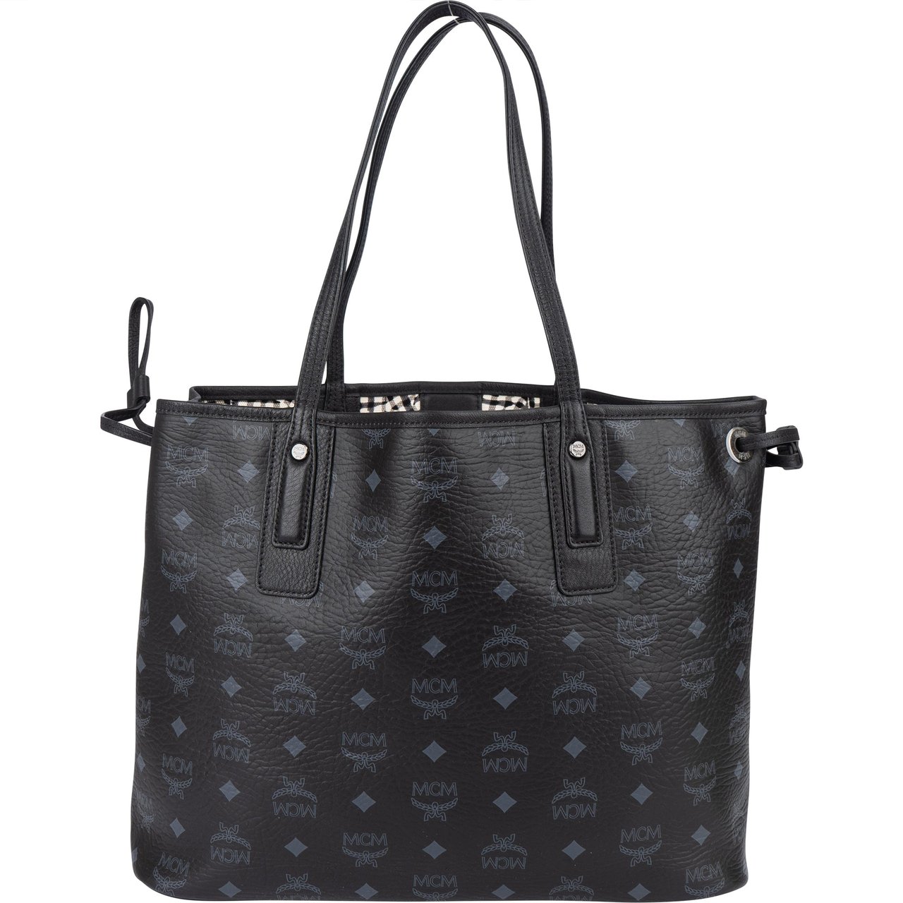MCM MCM Black Visetos Monogram Liz Reversible Shoulder Bag Zwart