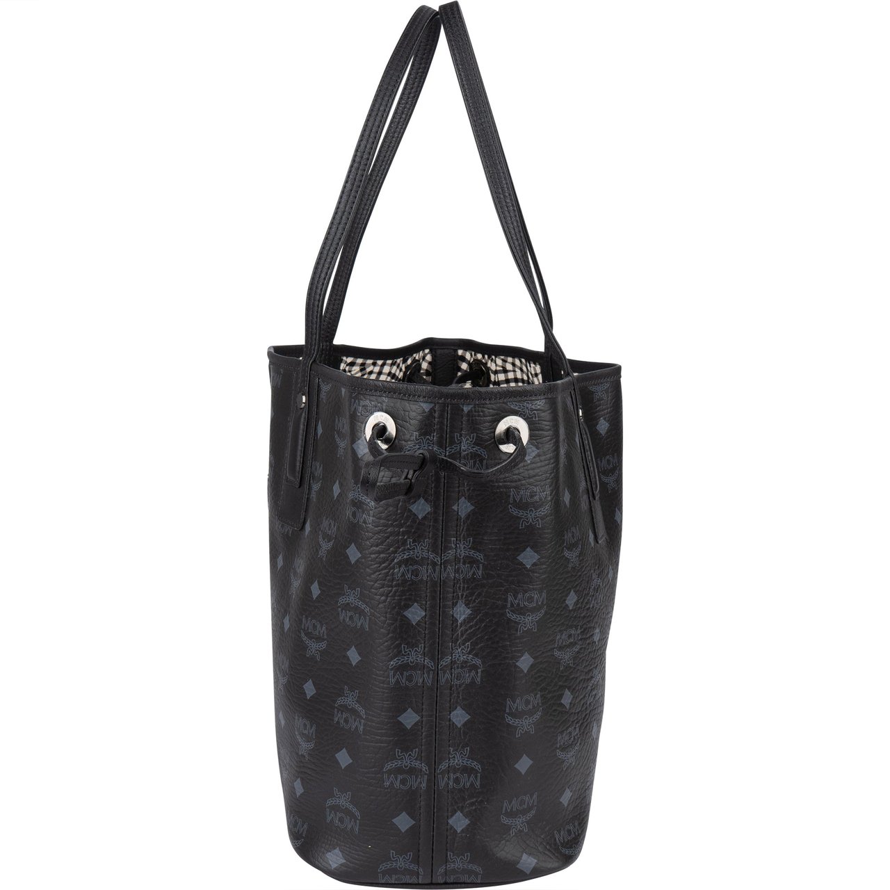 MCM MCM Black Visetos Monogram Liz Reversible Shoulder Bag Zwart