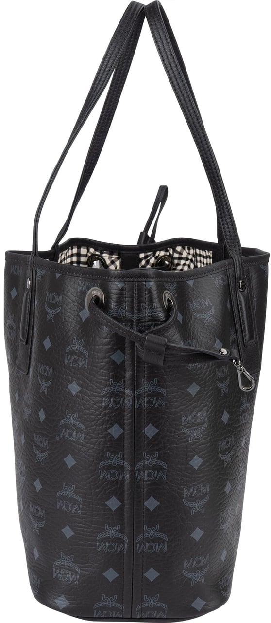 MCM MCM Black Visetos Monogram Liz Reversible Shoulder Bag Zwart