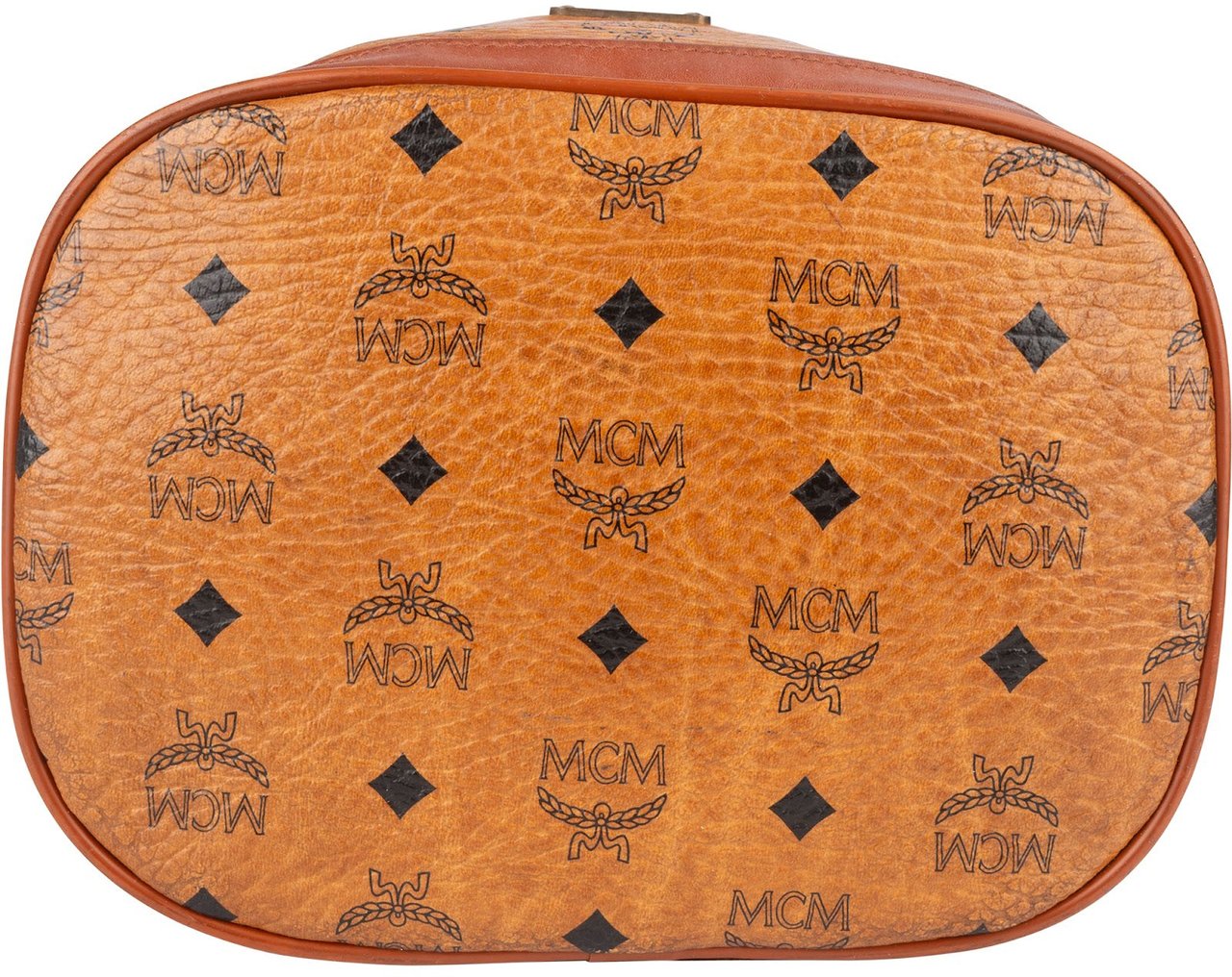 MCM MCM Monogram Visetos Bucket Crossbody Bag Bruin