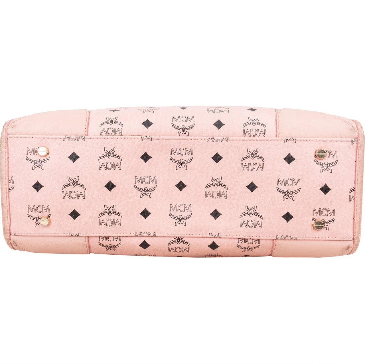 MCM Monogram Visetos Shopper Tote Bag Roze