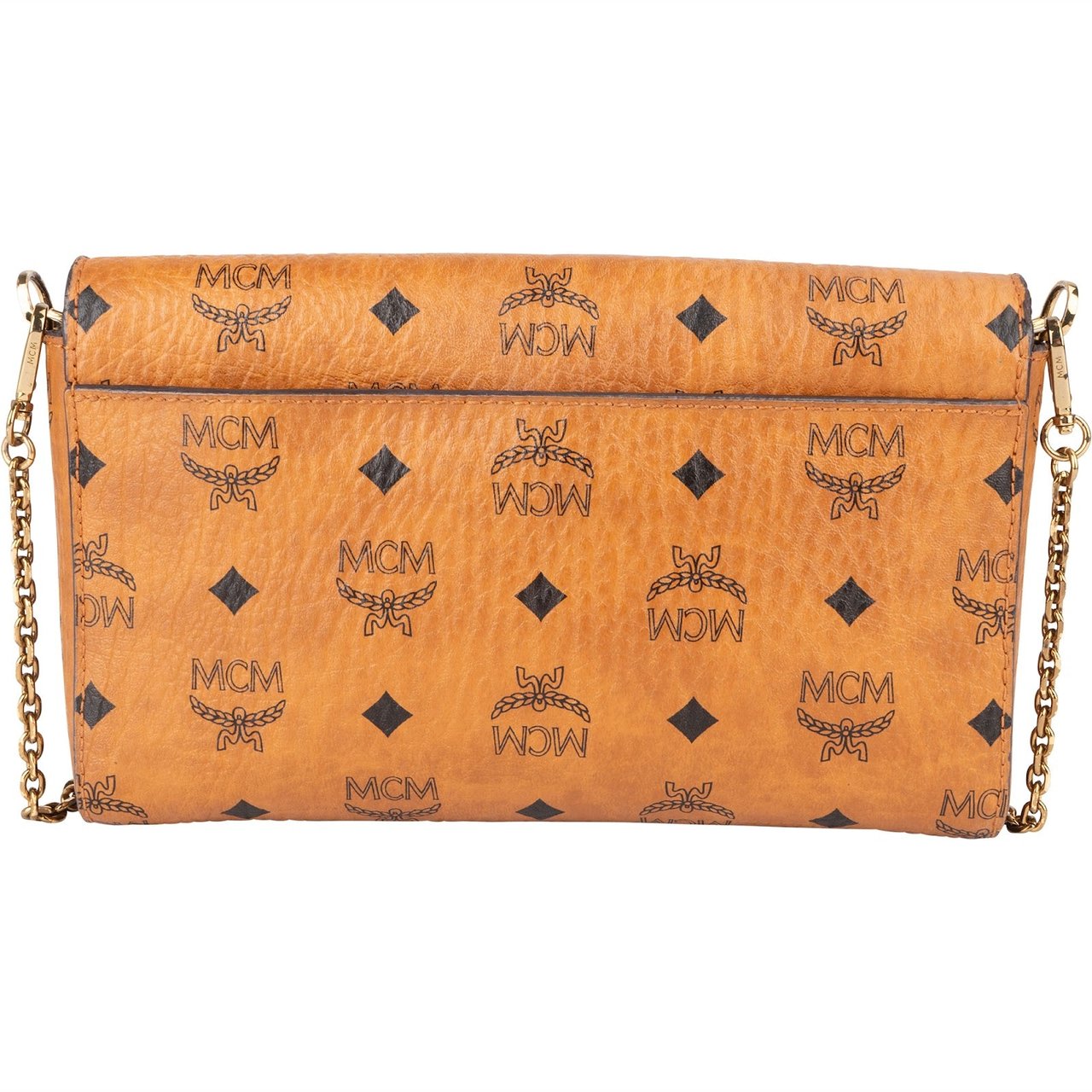 MCM MCM Monogram Visetos Tracy Wallet On Chain Crossbody Bag Bruin
