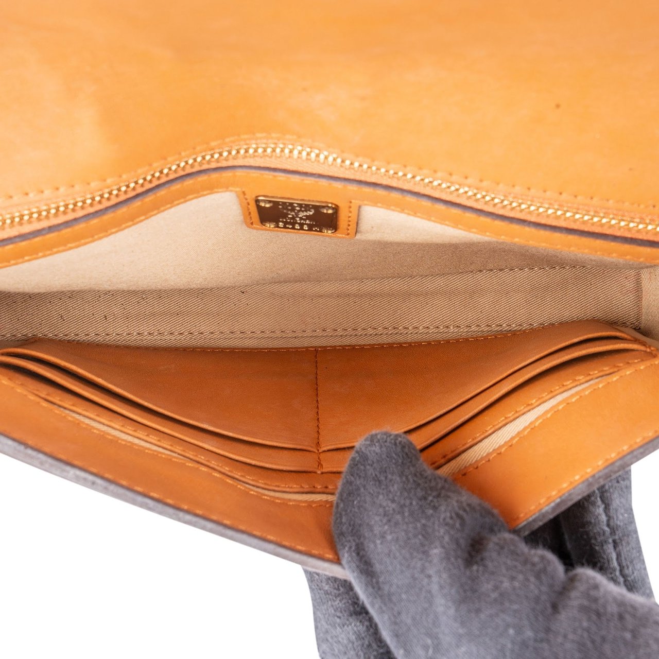 MCM MCM Monogram Visetos Tracy Wallet On Chain Crossbody Bag Bruin