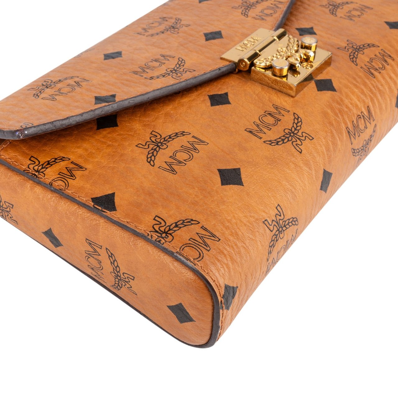 MCM MCM Monogram Visetos Tracy Wallet On Chain Crossbody Bag Bruin